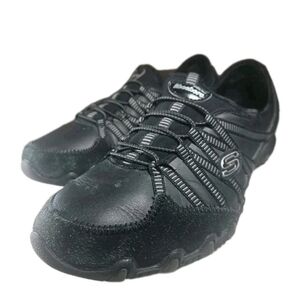 Skechers Sneaker Women Sz9 Blk Bikers Dream Come True 21140 Walk Y2k Boho[6A